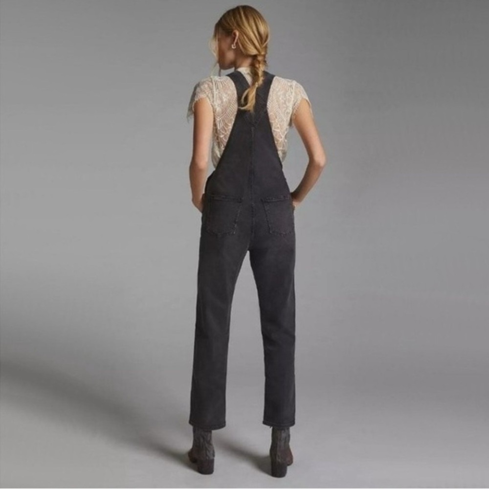 Anthropologie Joe’s Jeans The Honor  Black Denim Overalls RARE - Picture 2 of 6